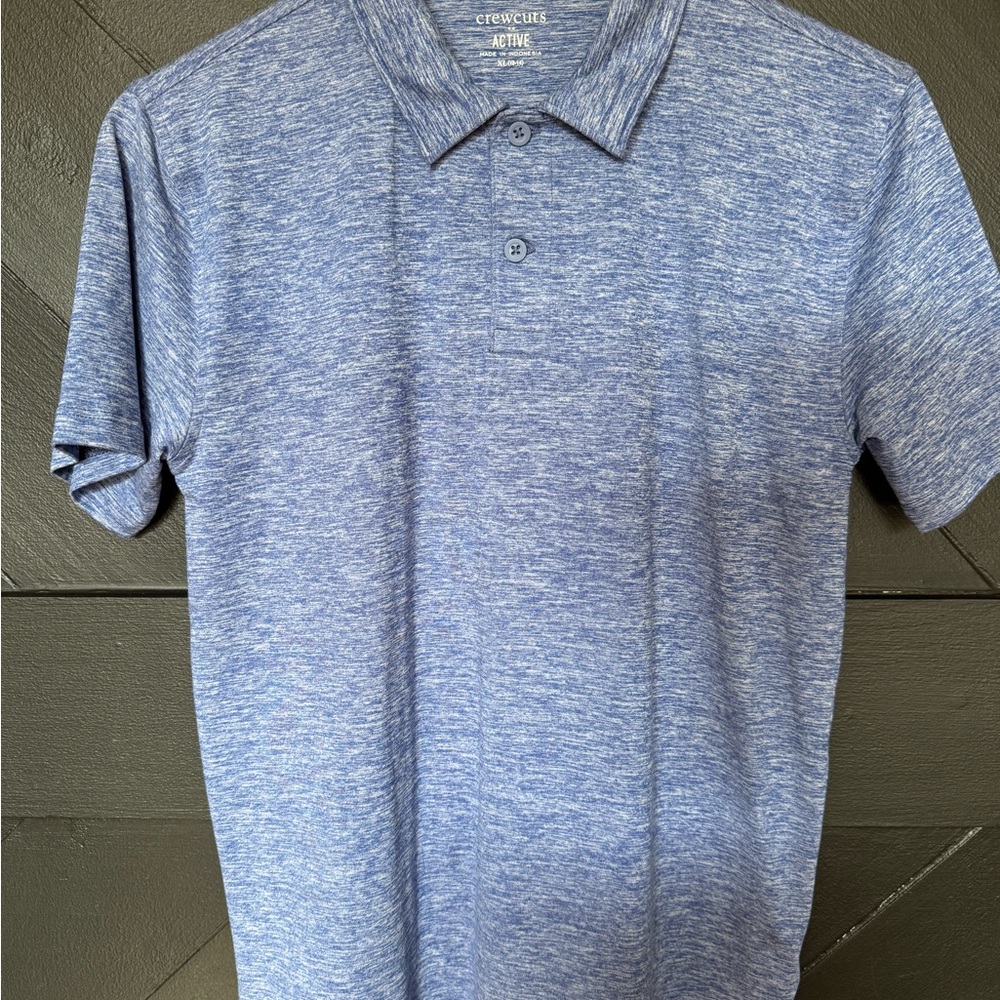 Crewcuts Heathered Blue Men's Polo Shirt